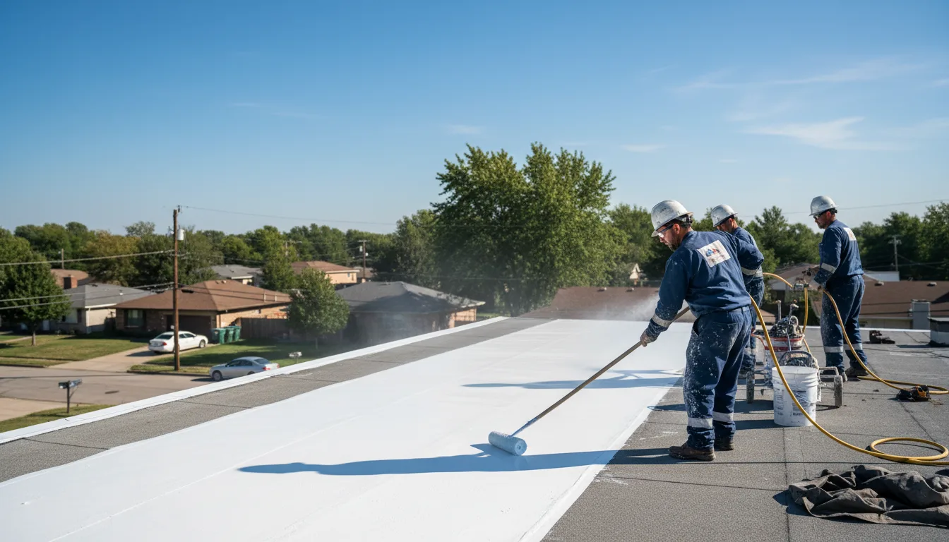 Commercial roof coating in Lillian, TX near me